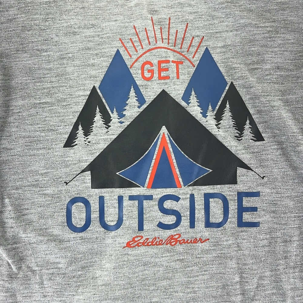 Eddie Bauer Long Sleeve Shirt Gray Kids Boys Girls Size S 7 8 Get Outside - Picture 2 of 8